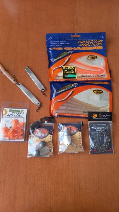 Conjunto de vinis para pesca spinning aos  robalos