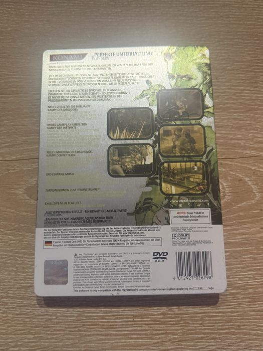 Metal gear solid 3 steelbook playstation 2 Gra PlayStation 2 PS2