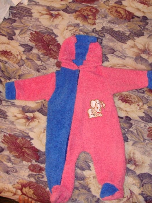 Теплий махровий чоловічок для дівчинки