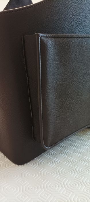 Cesto de arrumação, em pele, Area.