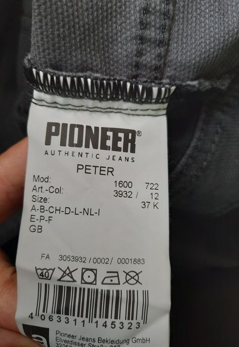 Джинси pioneer megaflex, великий розмір,темно сірі, батал, унісекс, но