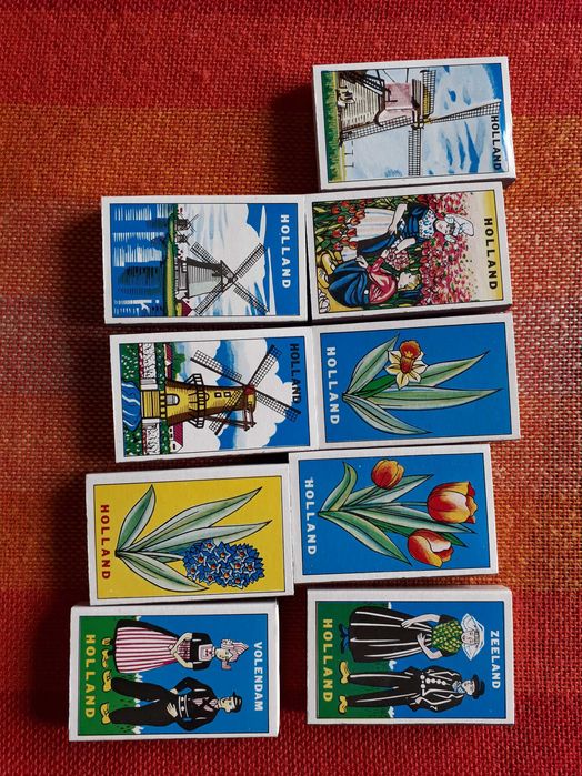 Fósforos, caixas e carteiras