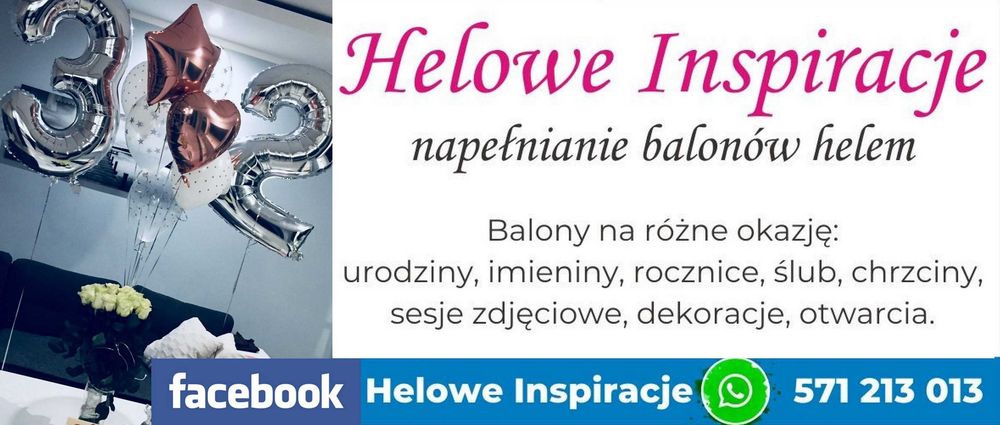 Promocja!Balony cyfry napełnione helem Jaworzno Chrzanów Trzebinia Hel