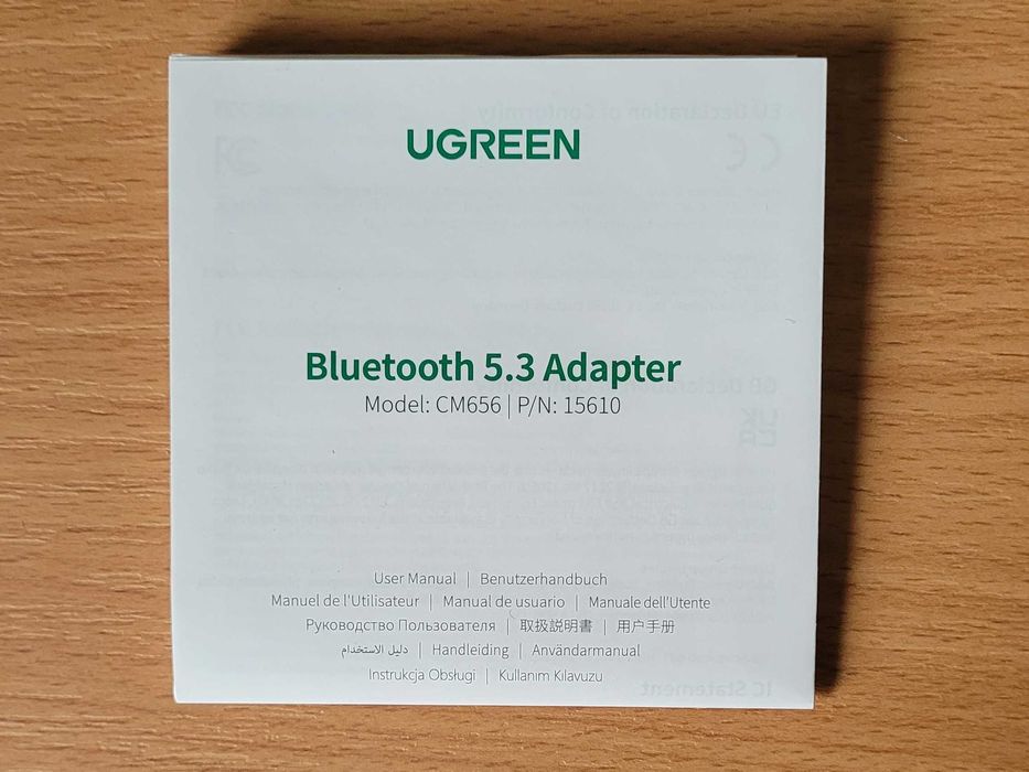 UGREEN Adapter Bluetooth 5.3 z anteną 2dBi i zasięgiem do 100 metrów