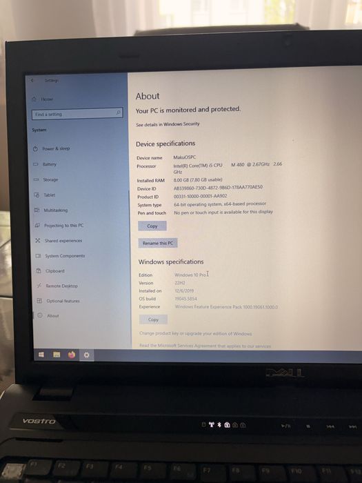 Dell Vostro, Intel i5, 8GB RAM, Windows 10 Pro