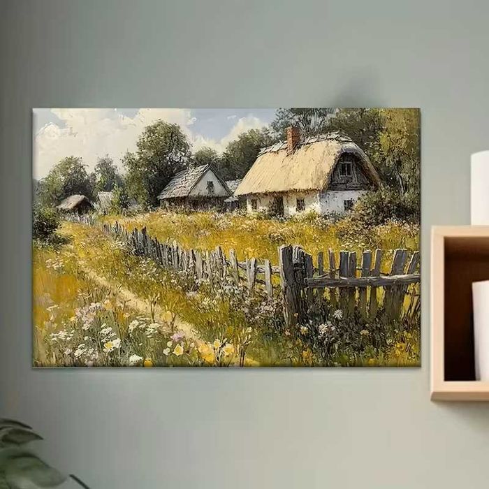 Jedna sztuka nieoprawionego obrazu na płótnie