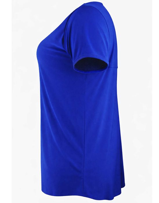 Tunika chabrowa z przedłużanym tyłem 4XL - 58/60