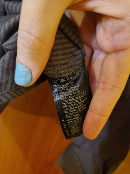 Damska koszula w paski, z żabotem goth, 100% bawełna