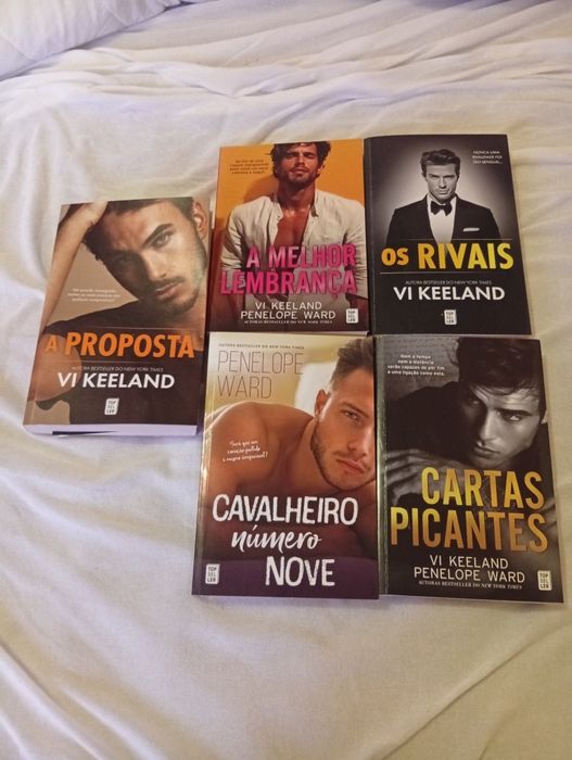 5 livros cada um 10€ de vi keeland e de Penélope ward