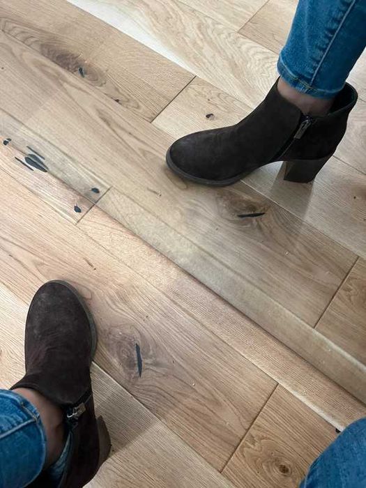 Euro buty brązowe karmelowe botki na obcasie 37
