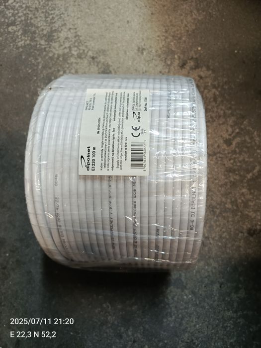 Kabel koncentryk antenowy Dipol 100m rdzeń MIEDŹ