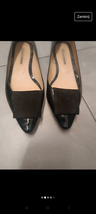 Balerinki buty na płaskim obcasie