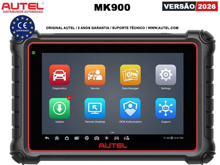 Autel MaxiCOM MK900 Máquina Diagnóstico Original PT/Oficinas NOVO