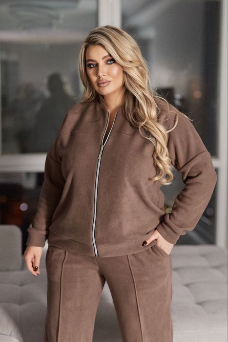 Жіночий спортивний костюм двосторонній фліс 48-50 52-54 56-58 60-62