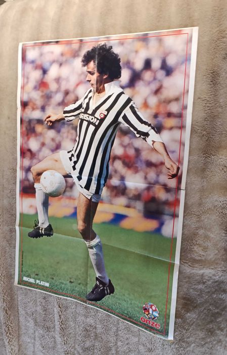 Poster Duplo Gigante de Chalana, Giresse e Platini - Medida: 82x56 cm