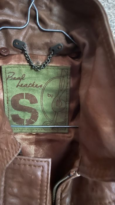 Casaco de pele castanho