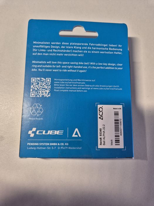 Dzwonek rowerowy CUBE ACID - nowy  #1