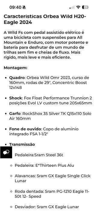 Orbea Wild H20 Eagle