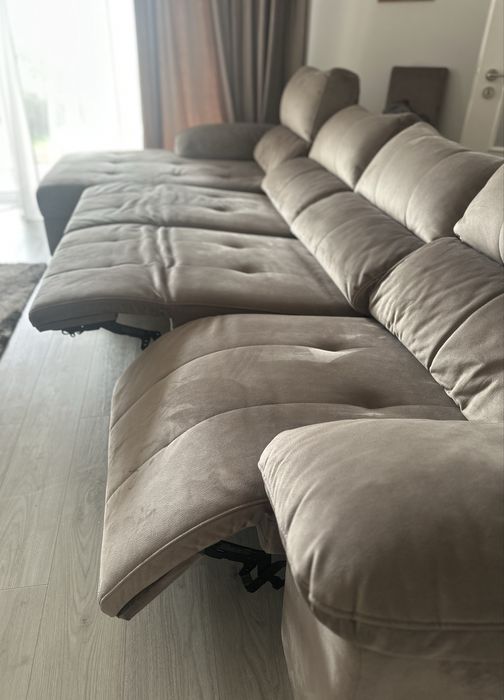 Sofá chaise longue reclinável elétrico – 3,70 m