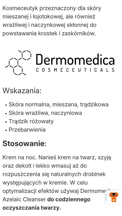 Dermomedica azelaic krem z kwasem azelainowym