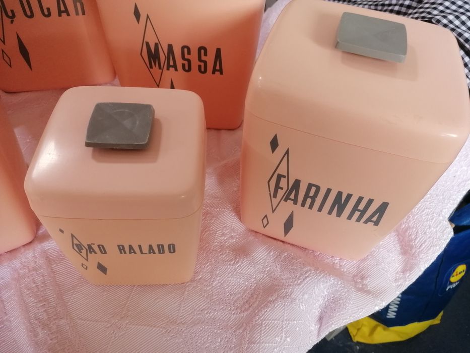Conjunto vintage de caixas cozinha
