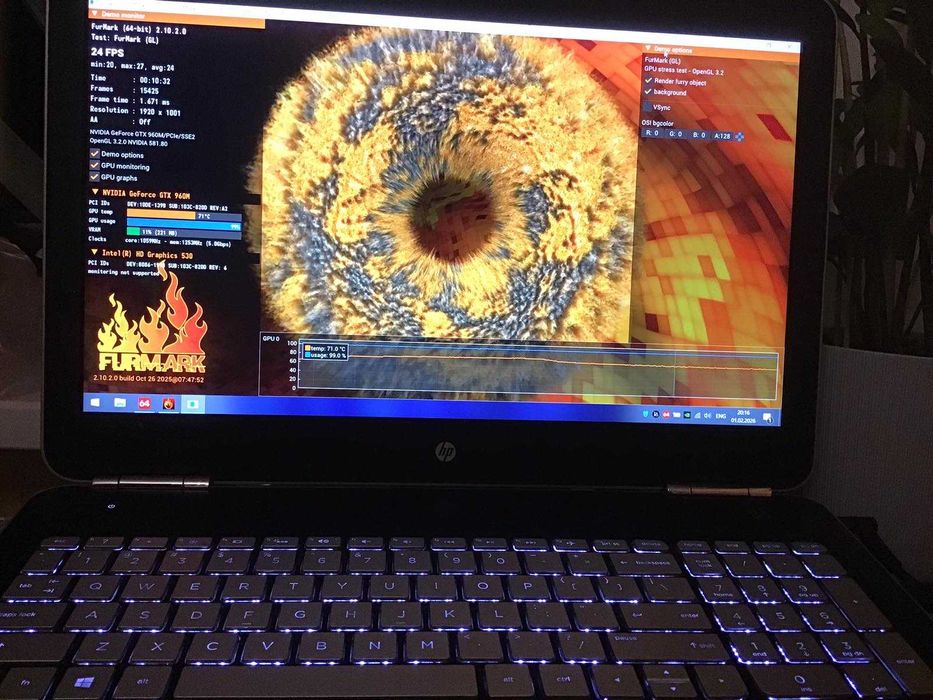 Игровой ноутбук | HP Pavilion 15 B-class(2016-2017), i7 6700hq, 16 gb