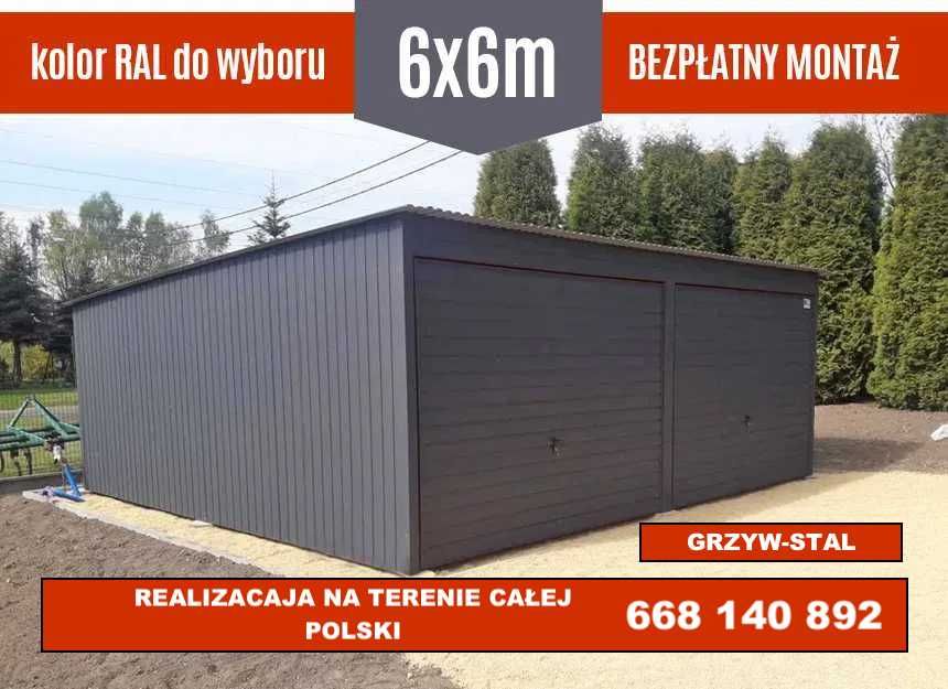 Garaż Blaszany JEDNOSPADOWY |Grafit lub RAL | - Garaże   - GRZYWSTAL*