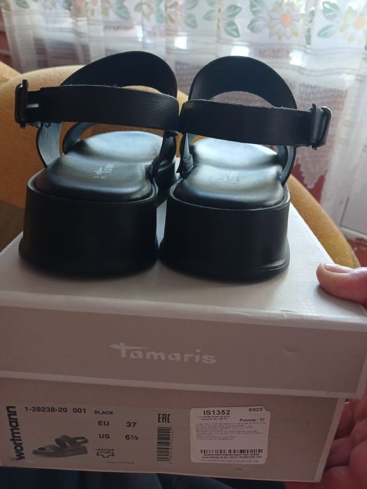 Шкіряні жіночі босоніжки TAMARIS (Німеччина ).Відправка до 1 липня!