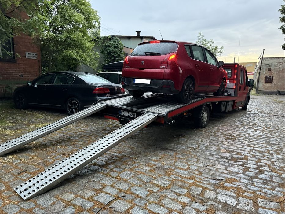 Pomoc drogowa Wrocław 5miejsc holowanie laweta transport Wroclaw