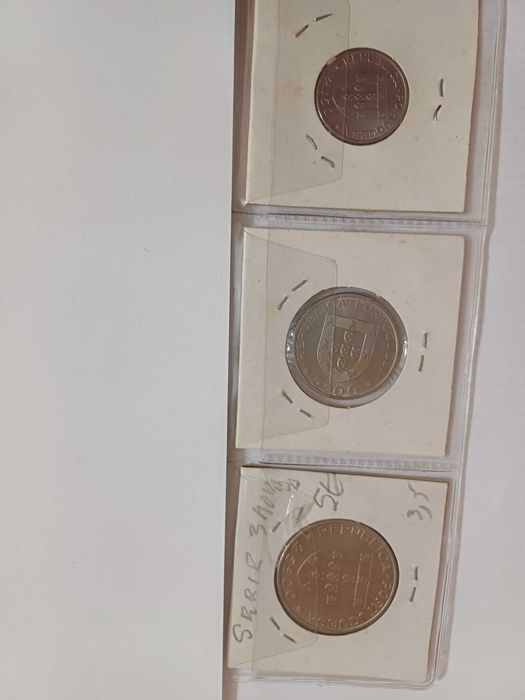 FAO 3 Moedas COMEMORATIVAS 1985 Cuproníquel 2$50, 5$00 e 25$00 em MBC