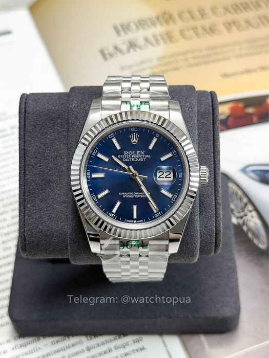Годинник Rolex Datejust 41 mm  Blue Dial Ролекс