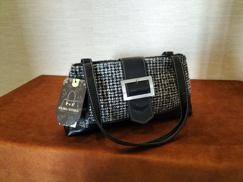 Сумка женская дамская кожа+текстиль новая