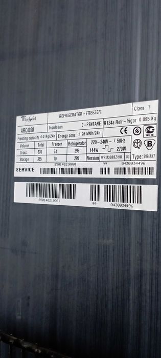 Холодильник бу вирпл whirlpool no frost