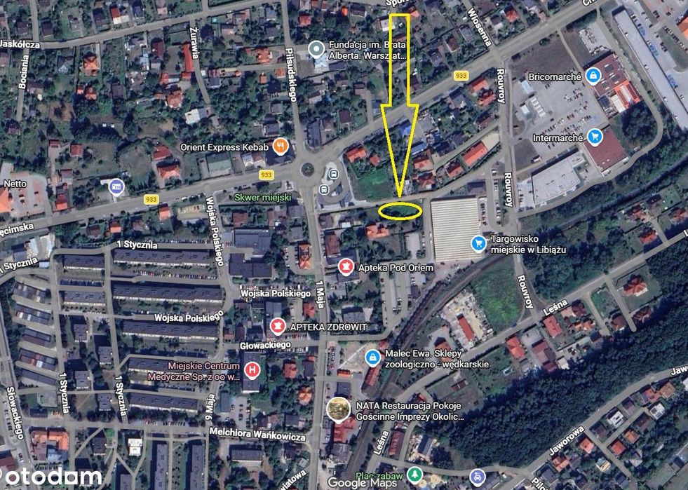 Sprzedam działkę budowlaną w centrum Libiąża