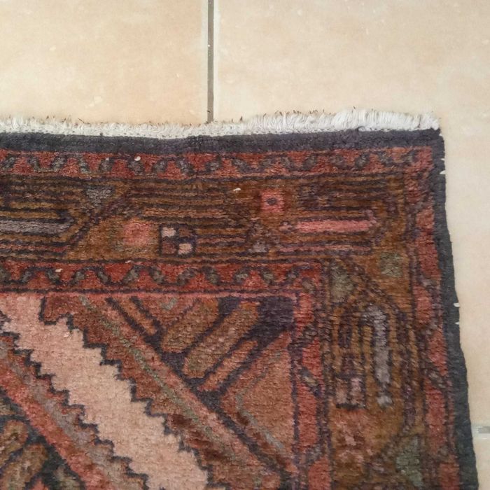 Tapete Persa Feito à Mão em Lã – 273 × 80 cm – Provável Hamadan