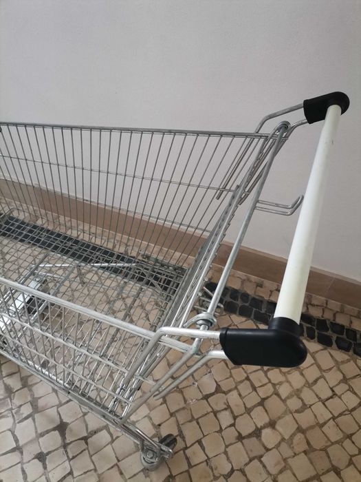 Carro carrinho de compras cesto arame metal armazém