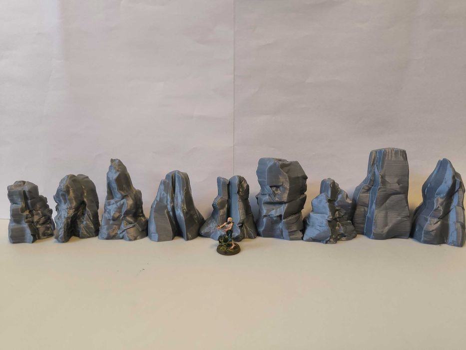 Zestaw skałek pionowych (Diorama; Makieta; D&D)