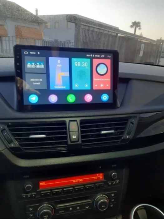 Entregas grátis Zona Grande Porto Rádio Android 14 BMW X1 E84 (Novo)