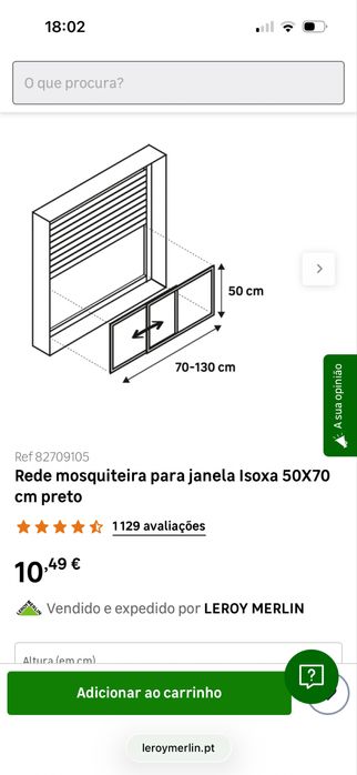 Rede mosquiteira para janela