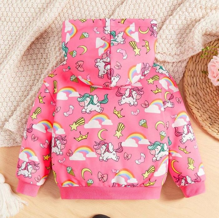 Casaco Rosa "Unicórnio" (9-12M) NOVO