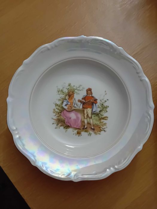 Porcelana Wałbrzych Miłość Wiedeńska 12 talerzy głębokich