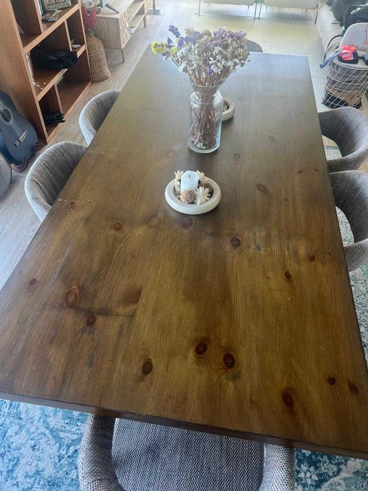 Mesa de refeição sala + 6 Cadeiras