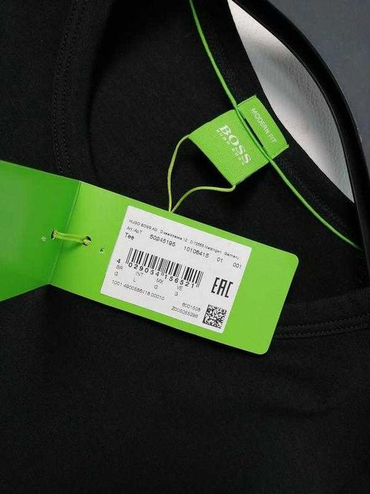 Hugo boss мужская брендовая черная футболка