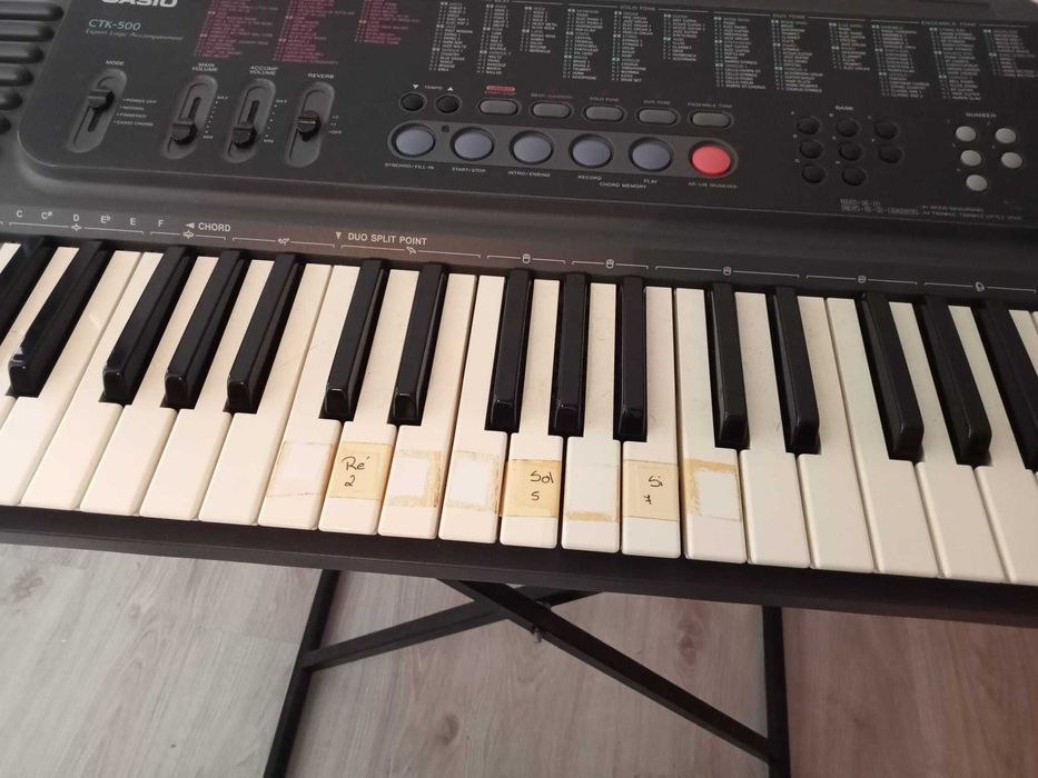 Órgão Casio CTK-500 usado + suporte