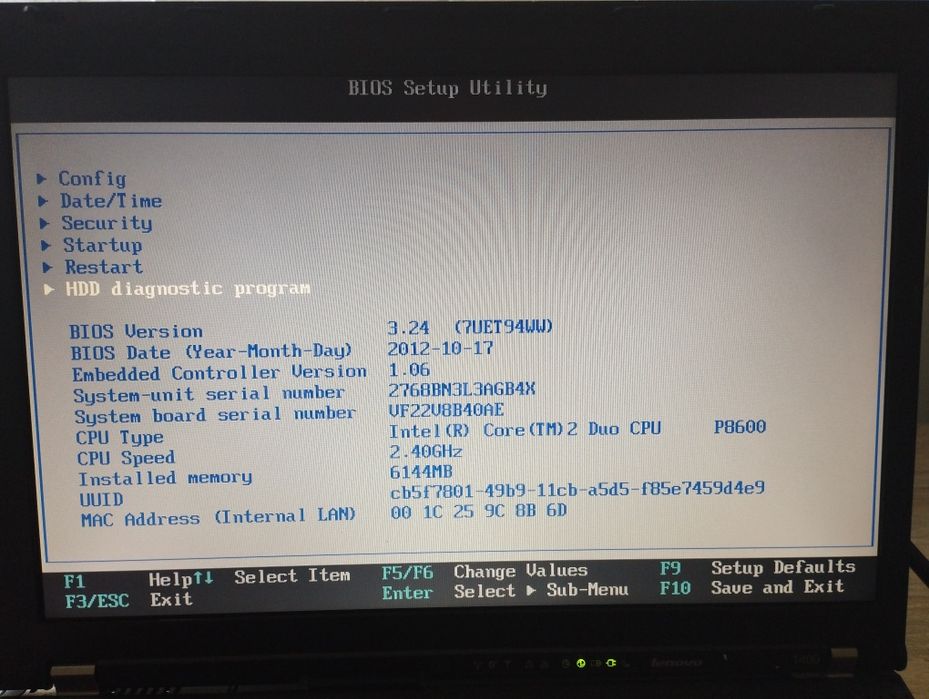 Ноутбук Lenovo think pad t400