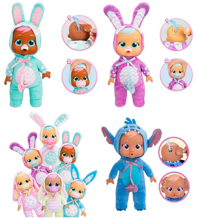 ОРИГИНАЛ! Кукла Cry Babies Нежные объятия Стич и кролики Край беби