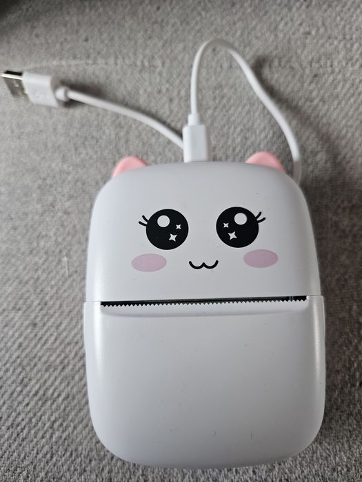 rezerwacjaciuszki Drukarka termiczna z kablem USB dla dzieci
