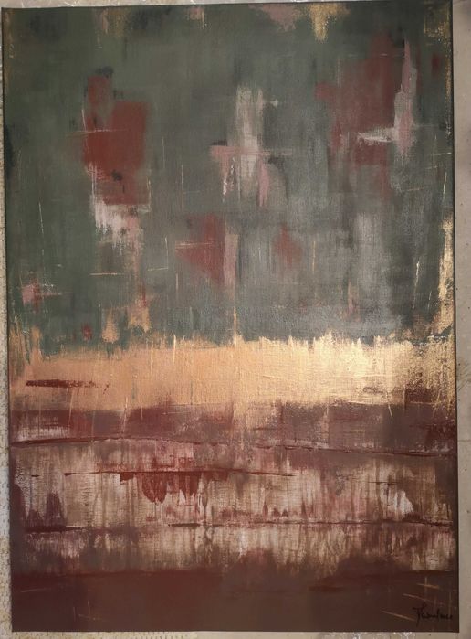 Pintura original (2 telas) - "Floresta de terra vermelha"