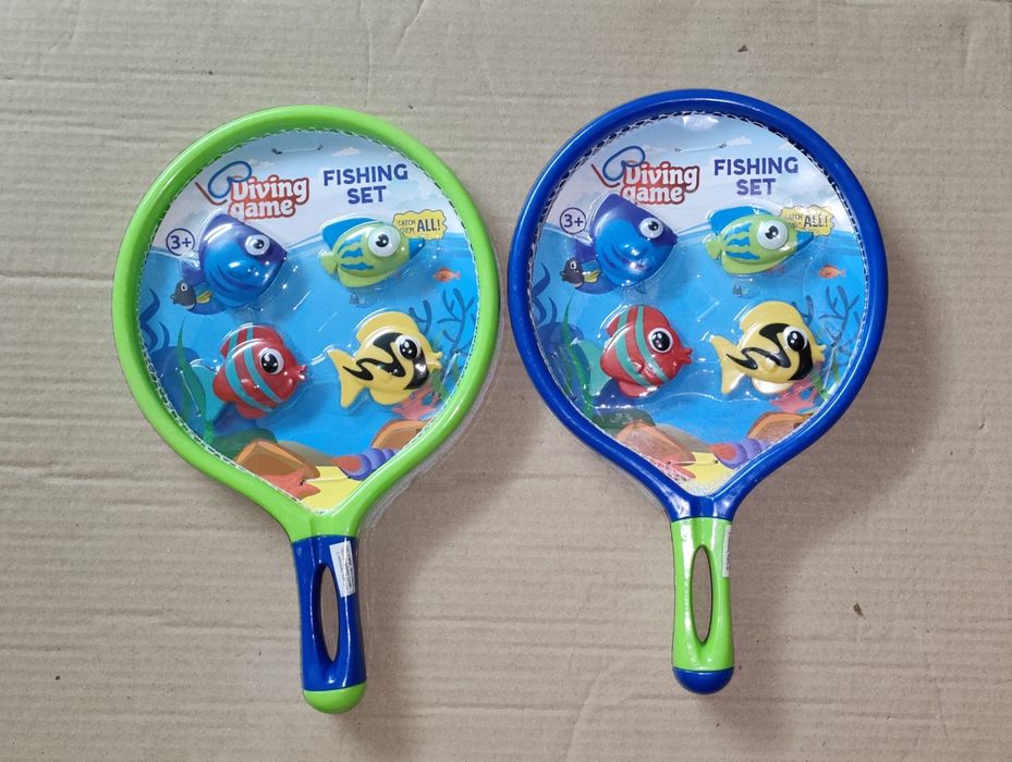 Zabawa Zabawka w Nurkowanie Łowienie Rybek Podbierak + rybki