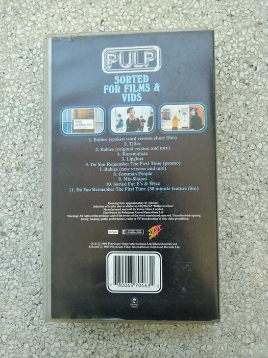 Pulp - Sorted For Films And Vids VHS